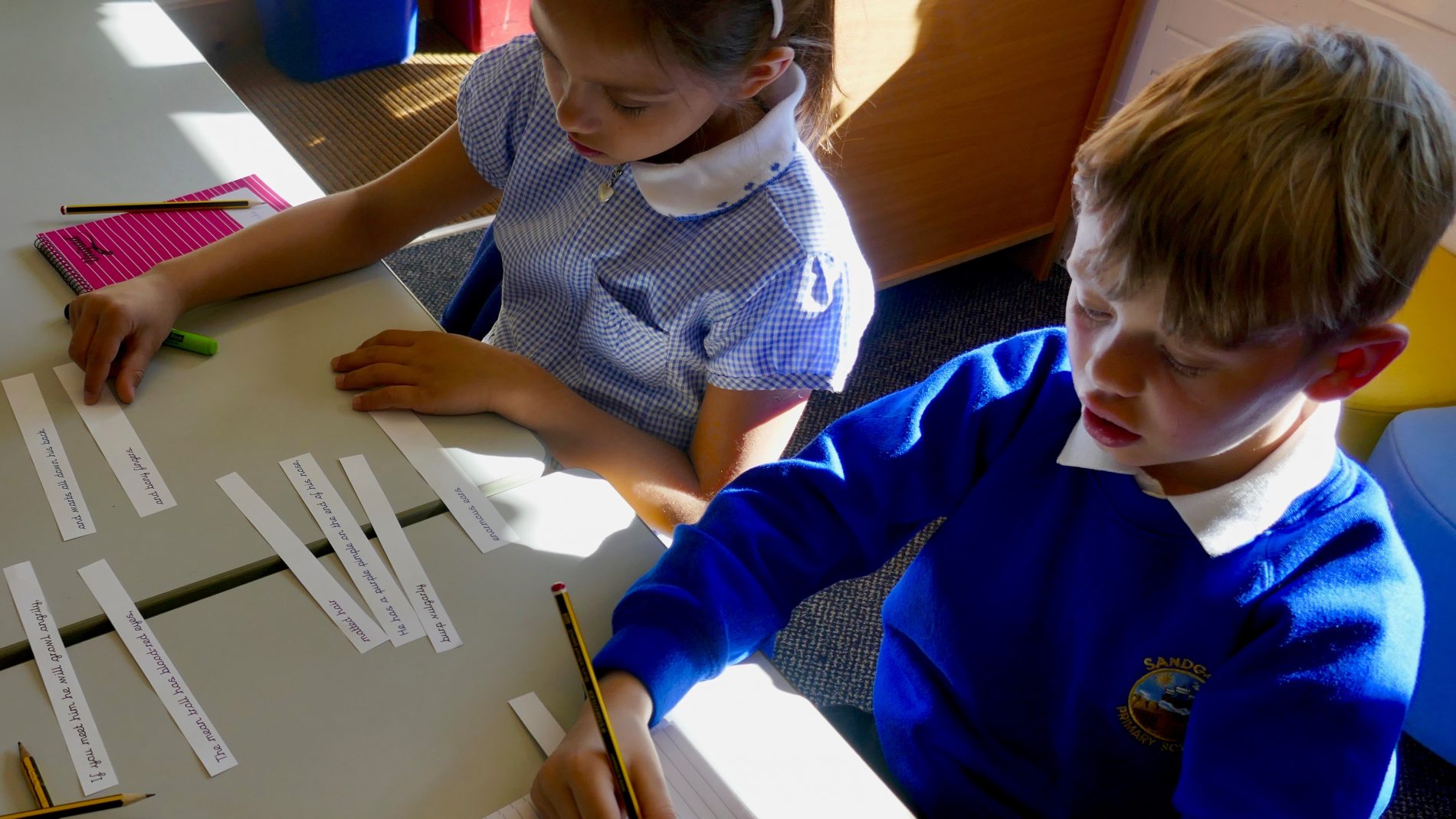 Pupils working Sandgate Primary School