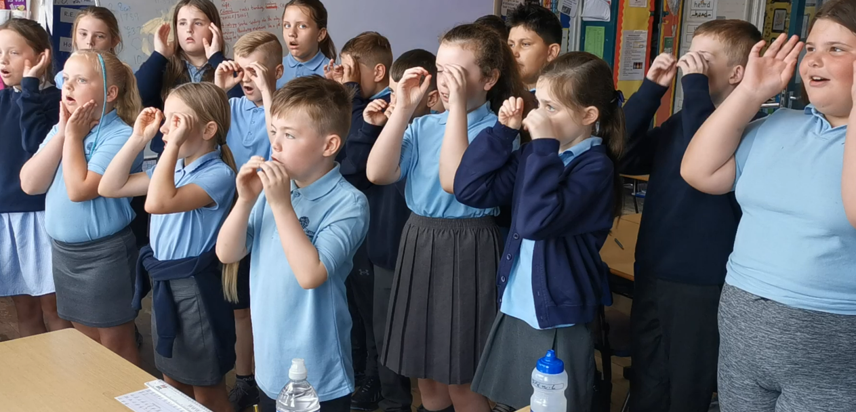 Pupils working Sandgate Primary School